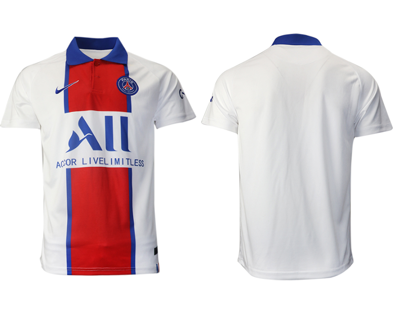 Men 2020-2021 club Paris St German away aaa version blank white Soccer Jerseys->paris st german jersey->Soccer Club Jersey